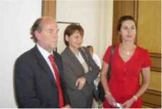A visit in Klentze Institut, from the left Michael Klentze, Alicja Grupka, M.A., Anna Modelska – Ziolkiewicz, M.D.